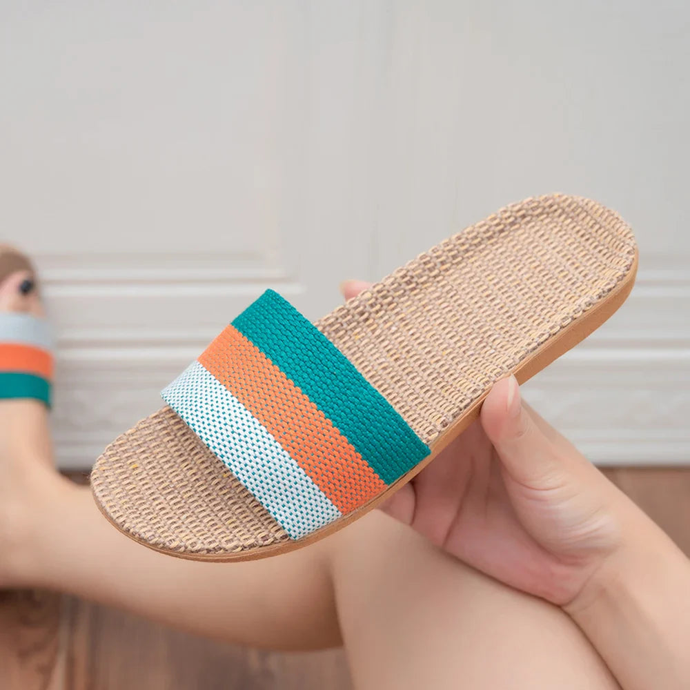 Linnen Sandalen voor Vrouw Comfortabel Zomer