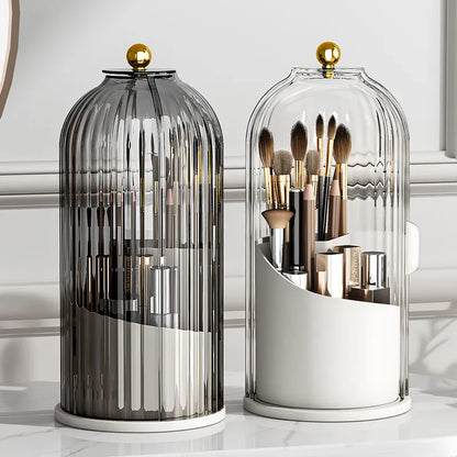 Draaibare Acryl Make-up Organizer – 360° Cosmetica Opbergbox Transparant Waterdicht – Beauty Display Standaard voor Badkamer en Kaptafel