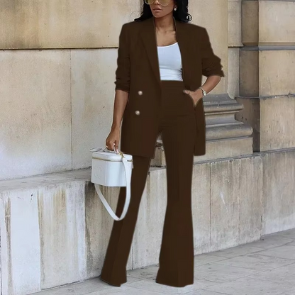 Dames Blazer Set met Broek - Tweedelig Kledingstuk voor Elk Seizoen