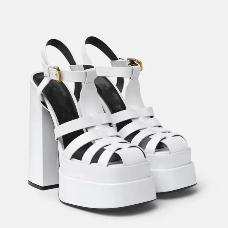 Luxe Sandalen met Hak en Riemen