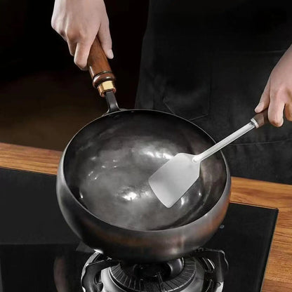 Diepe IJzeren Wokpan met Deksel 24cm 26cm 28cm 30cm Antikleef Inductie Gas Keramisch Elektrisch Roerbakpan Gietijzer Koken