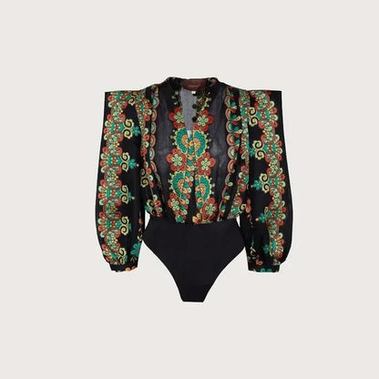 Rok Set Bloemen A-Lijn Jurk Vintage Stijl