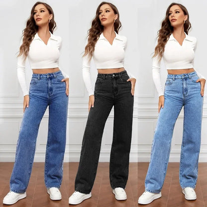 Luxe Jeans Dames High Waist Stijlvolle Denim Broek - StudioMarella
