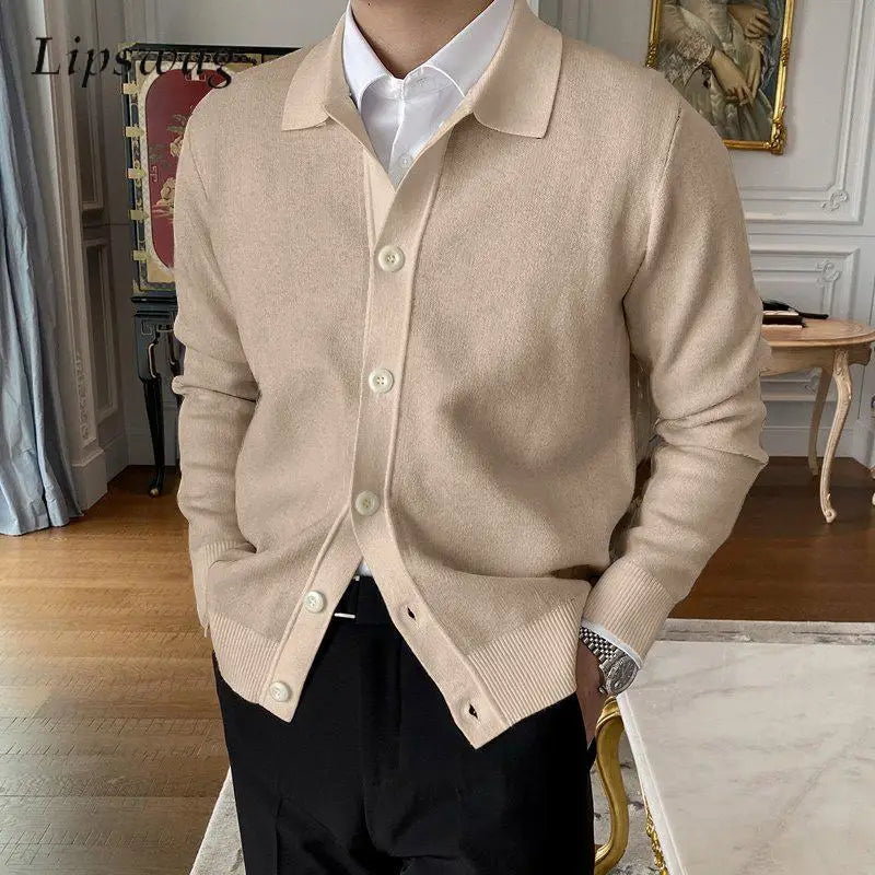 Heren Cardigan Button-Up Klassieke Kraag Comfortabel - StudioMarella