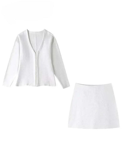 Elegante Blazer Rok Set voor Vrouw Zelfverzekerd Stijl