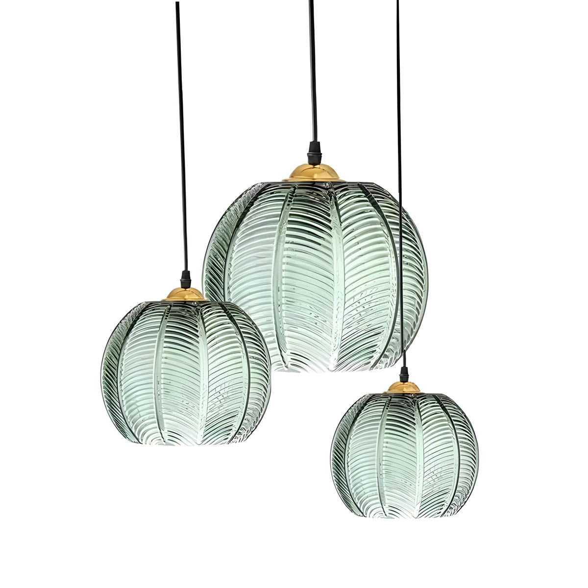Hanglamp Glas Retro Ribbel Design E27 Plafondlamp Woonkamer