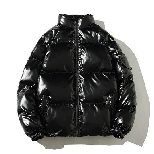 Winddichte Winterjas Heren Pufferjack Metallic Verwarmd
