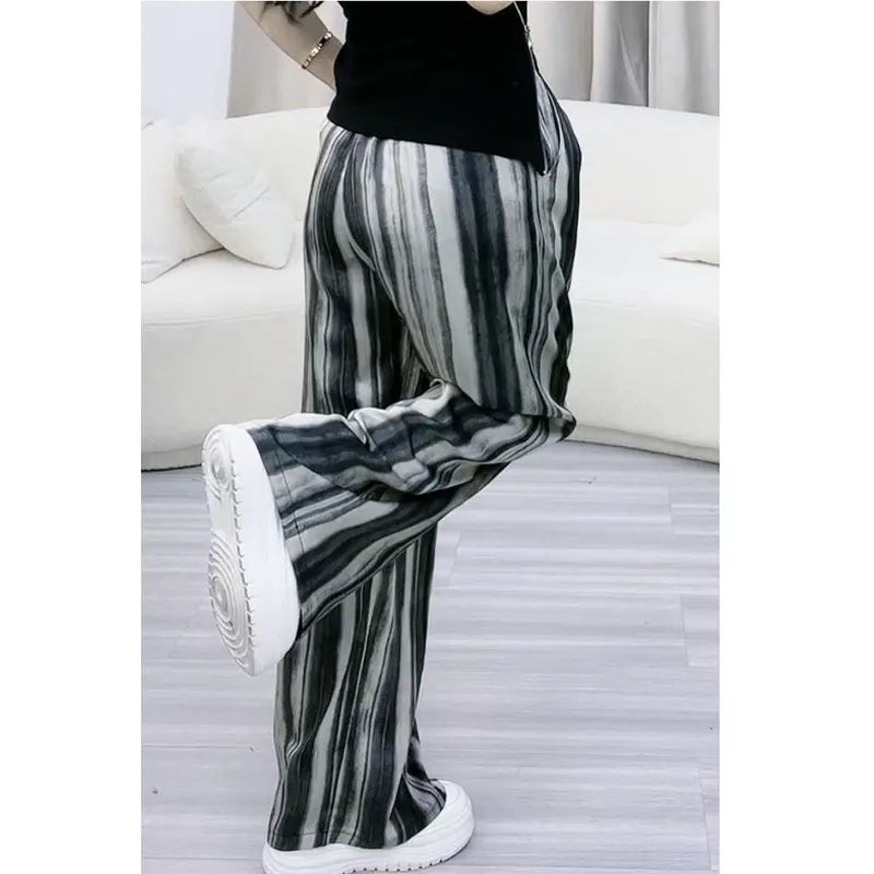 Zomerse Broek Elegante Lange Eclat Stijl