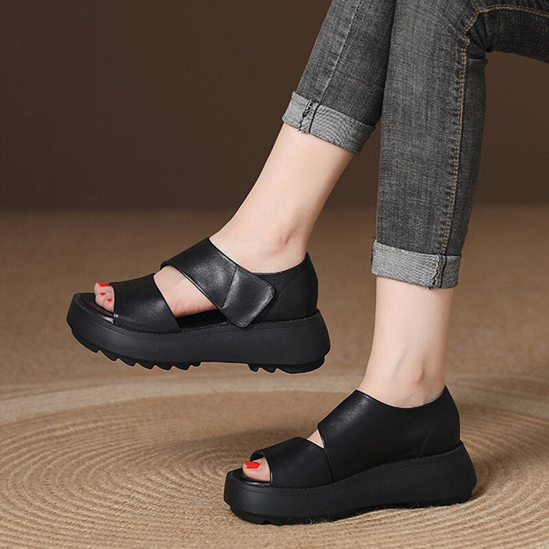 Orthopedische Sandalen Leder Comfortabel Steunzool
