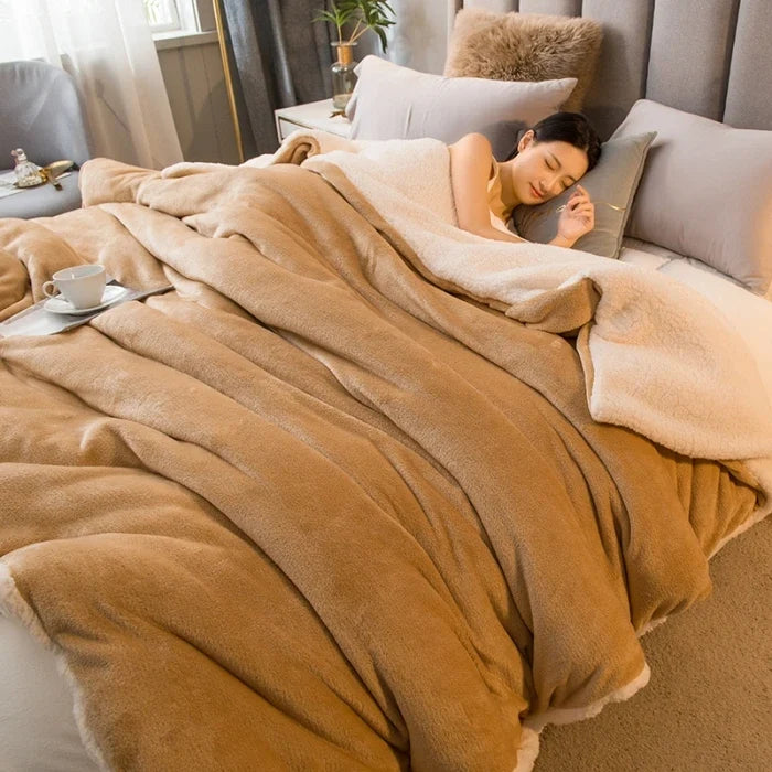Wollen Plaid Deken | Warm & Zacht | Dubbelzijdig | Voor Bed, Bank & Winter