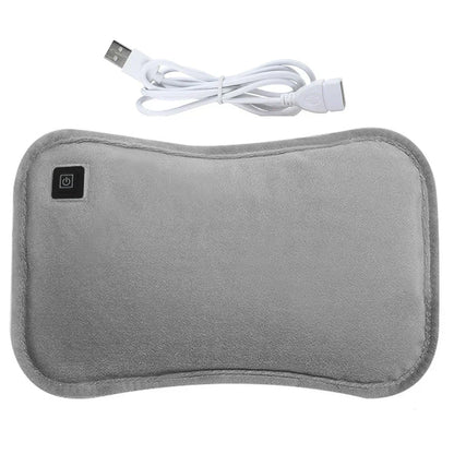 Verwarmbaar USB Kussen 30x20cm Lichtgrijs Groen Handverwarmer Buikkussen Reiskussen