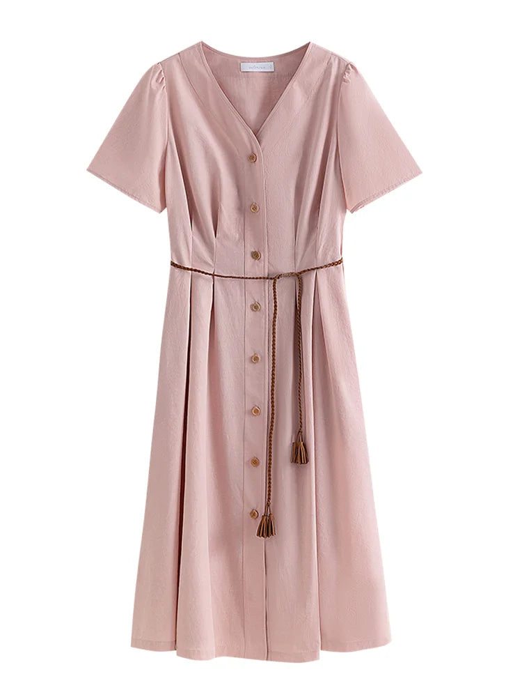 Zomerjurk Roze Jurk voor Vrouw Strandjurk