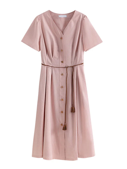 Zomerjurk Roze Jurk voor Vrouw Strandjurk