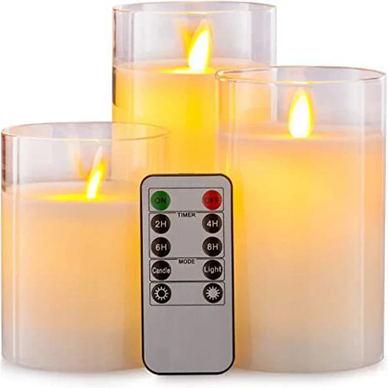 LED Kaarsen Set van 3 Stuks Vlamloze Kaarsen met Timer en Afstandsbediening Realistische Flikkering
