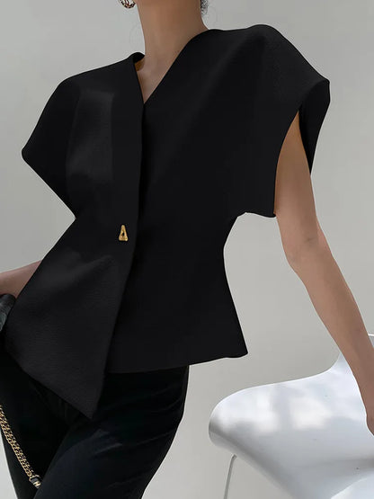 Dames Blazer met Strikking en Gestructureerde Taille