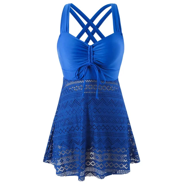 Tankini Set Volledige Bedekking Comfortabele Pasvorm