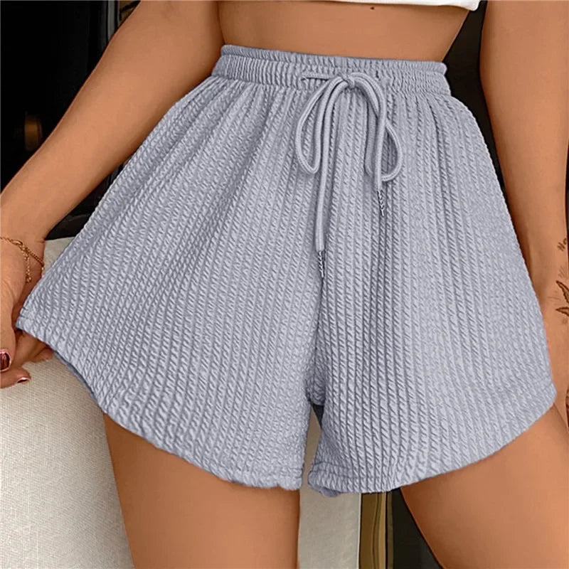 Vrouwelijke Shorts Wijd en Comfortabel met Snoeren
