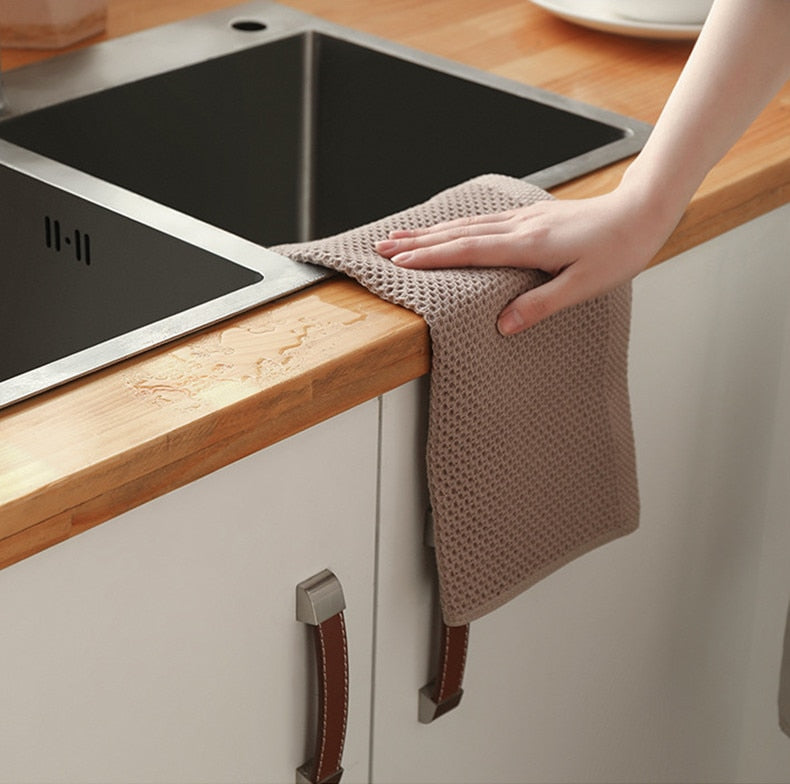 Handdoeken Set 6 Stuks Katoen Honingraat Neutrale Kleuren Keuken Badkamer Theedoeken Absorberend Droogdoek Set