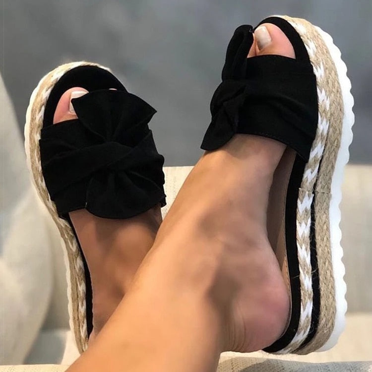 Vrouwensandalen met Strik Zomer Collectie