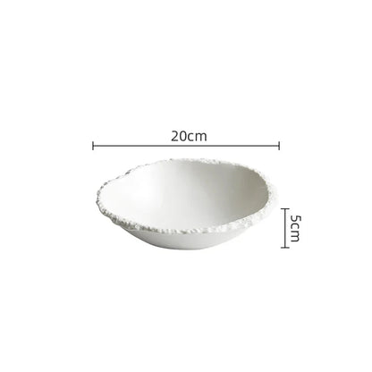 Keramische Serveerkom Rustiek Natuurlijk Design voor Salade en Warme Gerechten