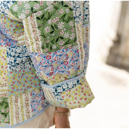 Damesjas Gewatteerd Casual Patchwork Jas voor Vrouw