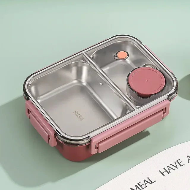 Roestvrijstalen Geïsoleerde Lunchbox Met Compartimenten En Lekvrije Deksel Voor Warme En Koude Maaltijden Onderweg