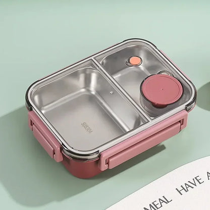Roestvrijstalen Geïsoleerde Lunchbox Met Compartimenten En Lekvrije Deksel Voor Warme En Koude Maaltijden Onderweg