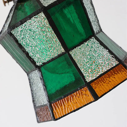 Tiffany Wandlamp Gebrandschilderd Glas E27 Messing Retro Slaapkamer Woonkamer Gang Vintage Wandverlichting Knopschakelaar