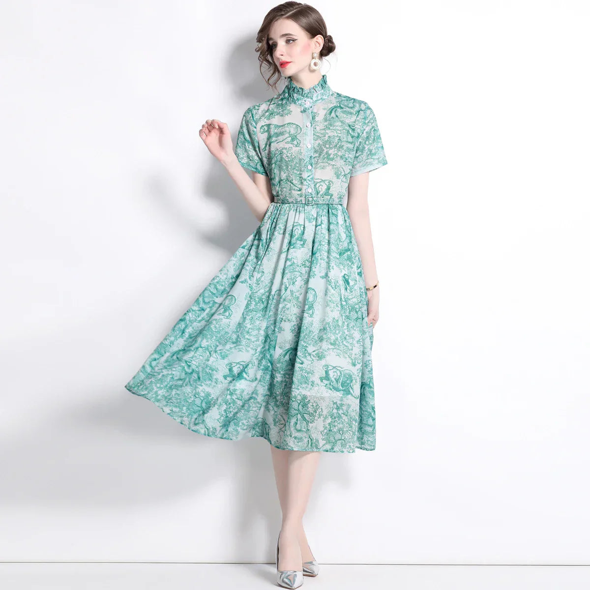 Zomerjurk Retro Vrouwen Jurk Mode