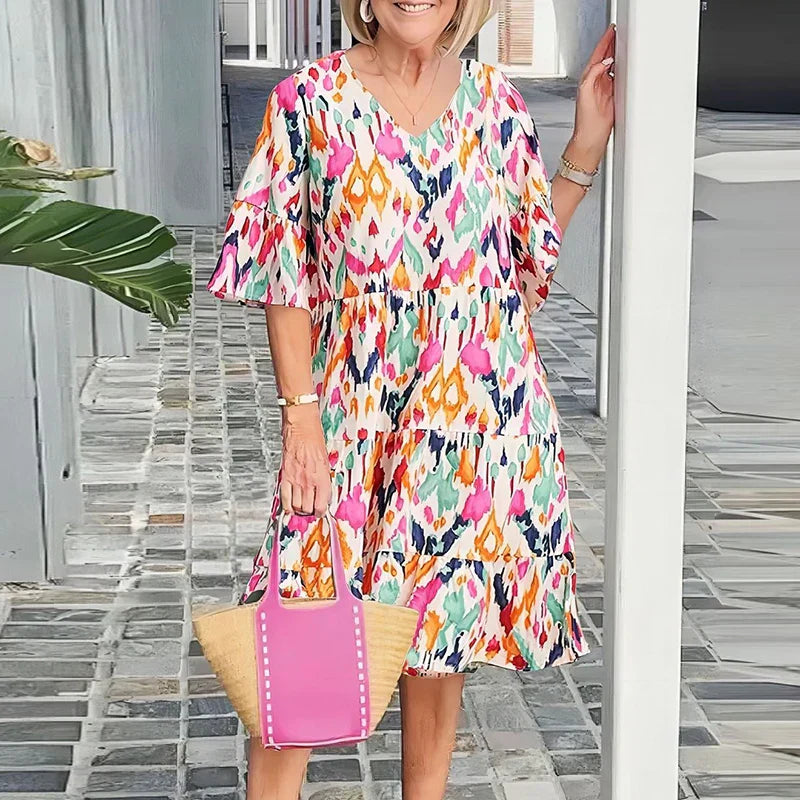 Zomerse Maxi Jurk Bohemien Stijl Vrouwelijke Feestjurk