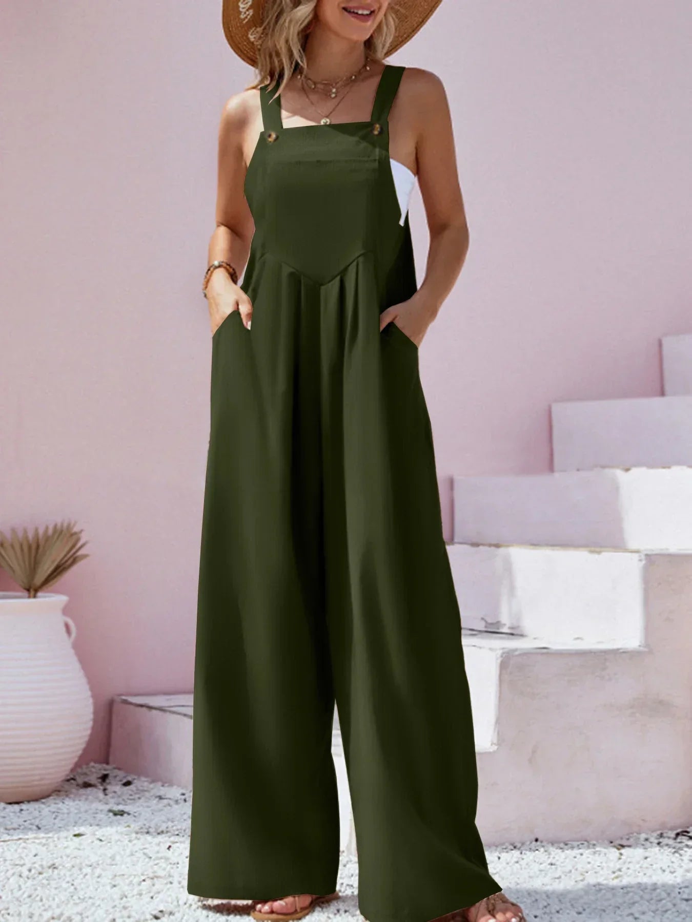 Vrouwelijke Zomer Jumpsuit Wijd en Comfortabel