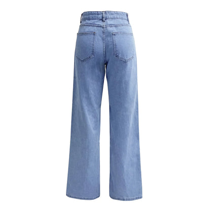 Luxe Jeans Dames High Waist Stijlvolle Denim Broek