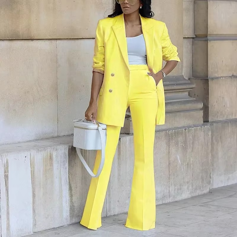 Dames Blazer Set met Broek - Tweedelig Kledingstuk voor Elk Seizoen