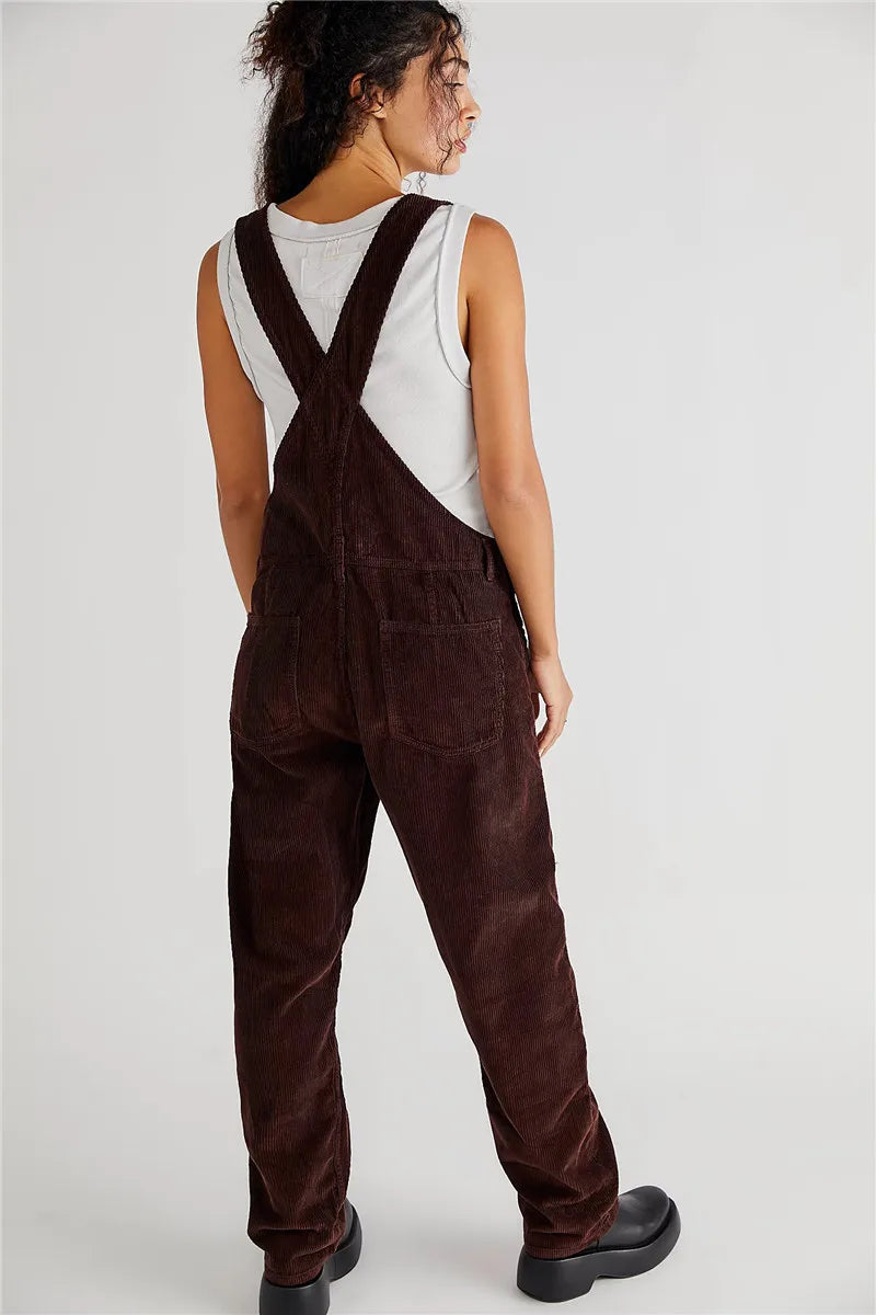 Dames Overall Corduroy Retro Stijl
