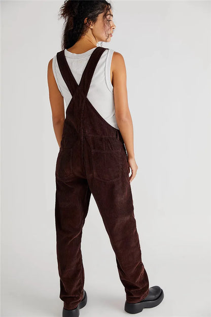 Dames Overall Corduroy Retro Stijl