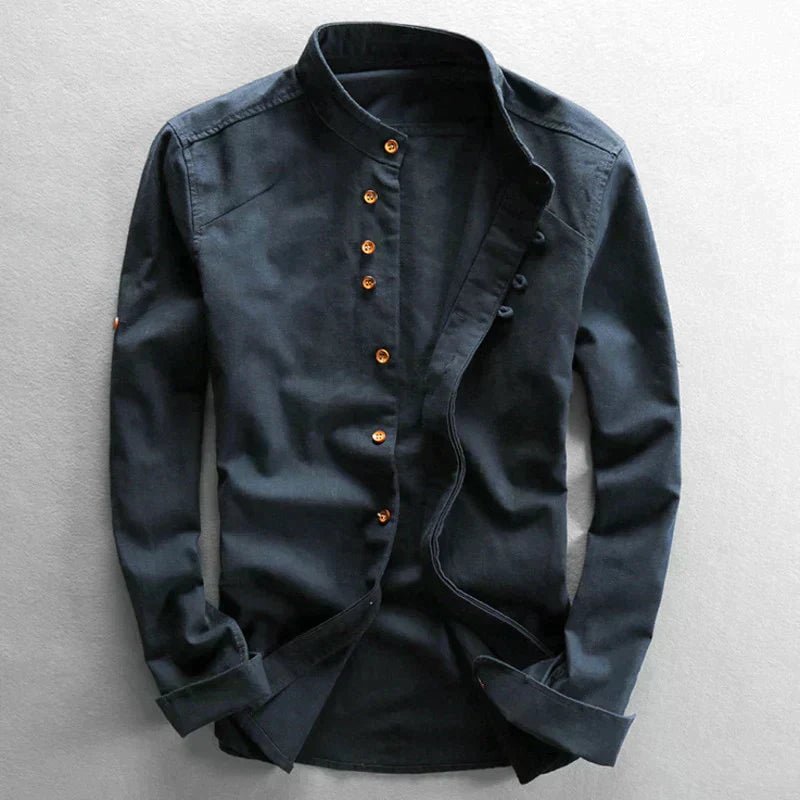 Mannen Shirt Katana Stijl van Katoen en Polyester