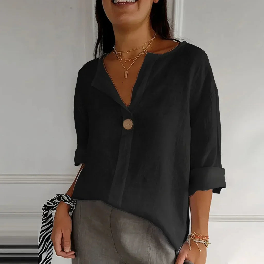 V-Hals Blouse Elegante Knot Detail