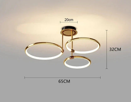 Sansoti | LED Ring Plafondlamp – Moderne Design Plafonnière (3–6 Ringen) – Dimbaar & Warm/Neutraal/Koud Licht