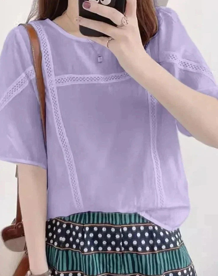 Vrouwelijke Zomerblouse Bloemenprint Vintage Stijl