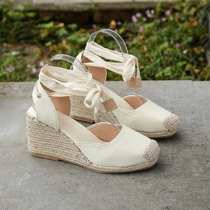 Vrouwensandalen Comfortabel Espadrille met Enkelband