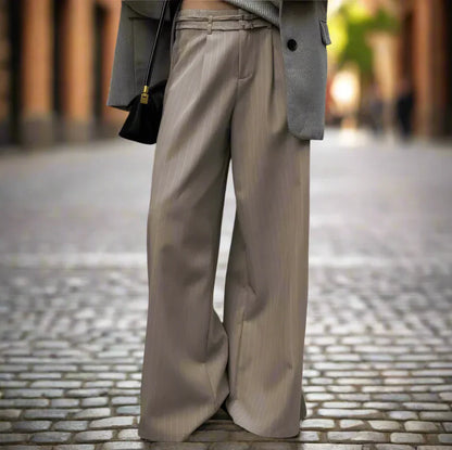 Dames Oversized Broek Khaki Met Print