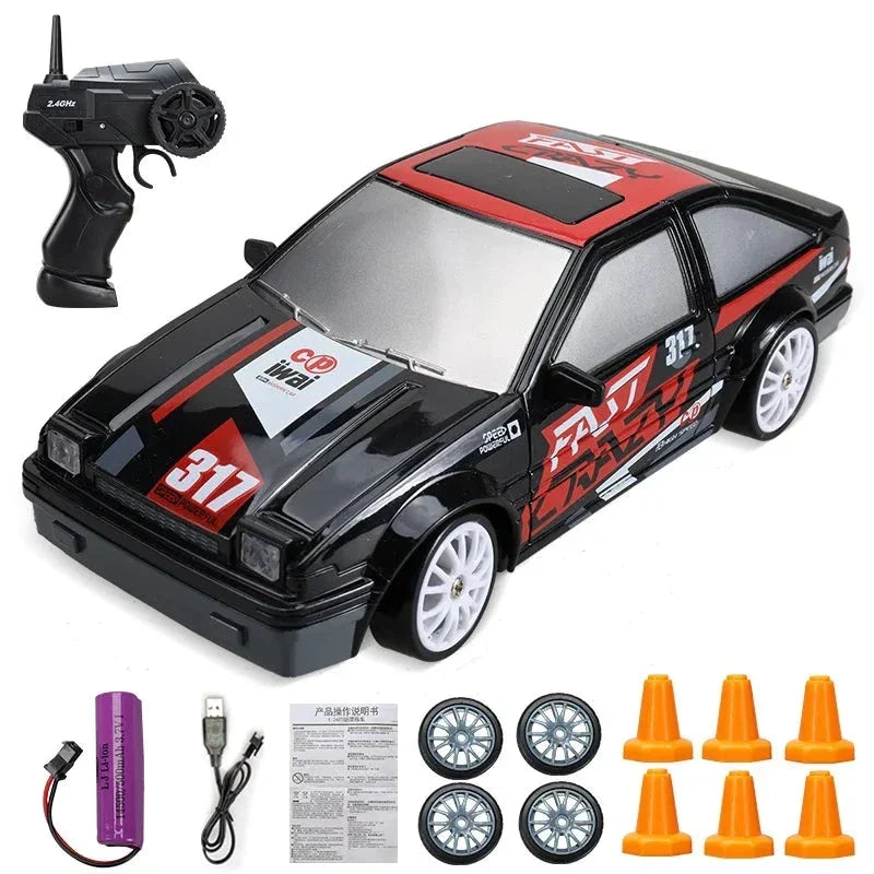 Minidrifter speelgoedauto RC-auto drift racer 2.4GHz afstandsbediening snelheid indoor outdoor kids jongens meisjes cadeau radiobestuurbare auto elektrisch voertuig