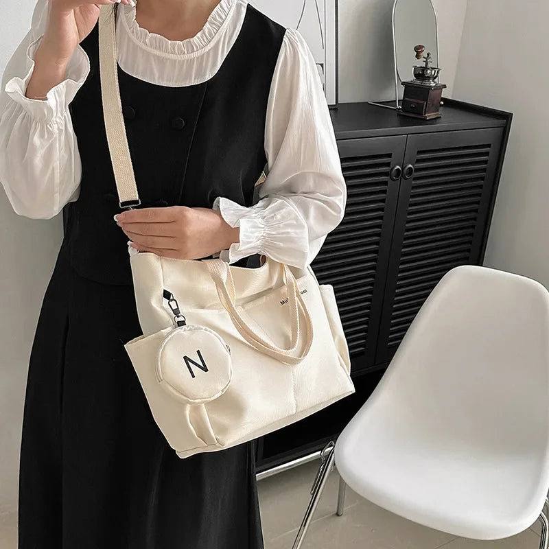 Stijlvolle Canvas Crossbody Tas voor Dames