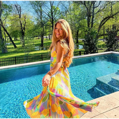 Zomerjurk Vrouw Veelkleurig Bloemenprint