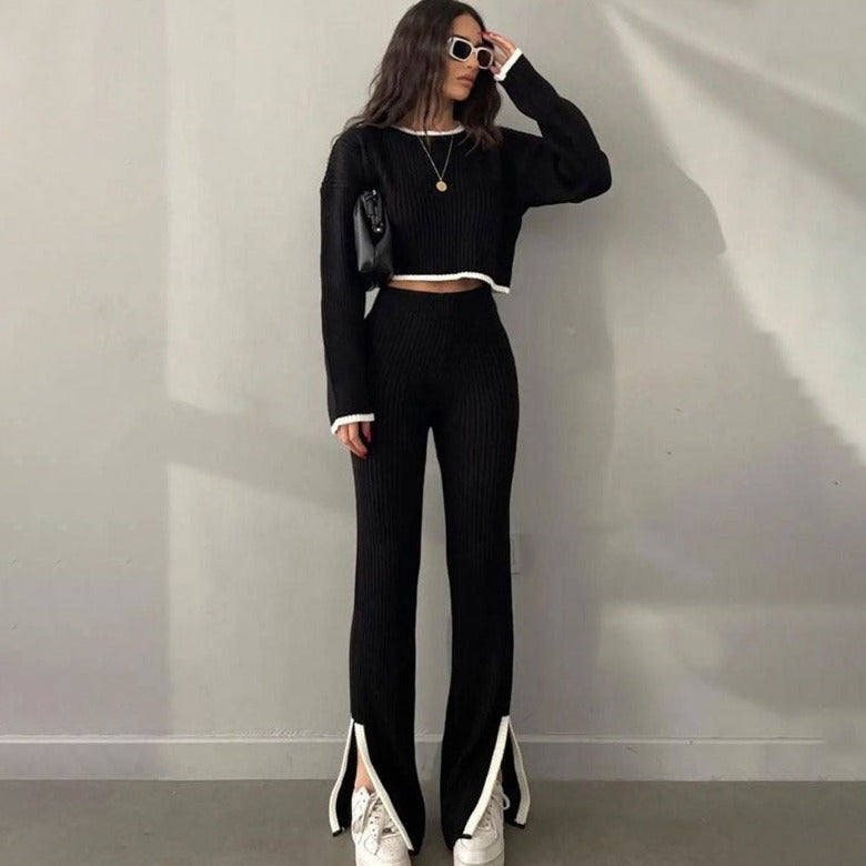 Vrouwelijke Tweedelige Set jurk en broek