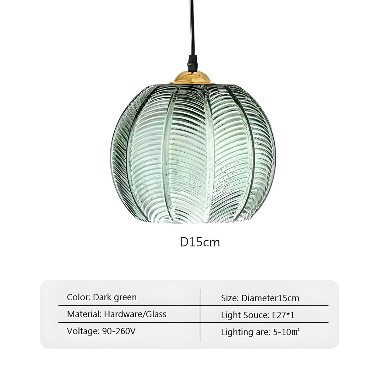 Hanglamp Glas Retro Ribbel Design E27 Plafondlamp Woonkamer