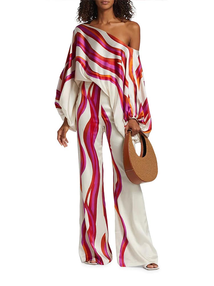 Tweedelige Off-Shoulder Set voor Vrouw Zomerse Jurk