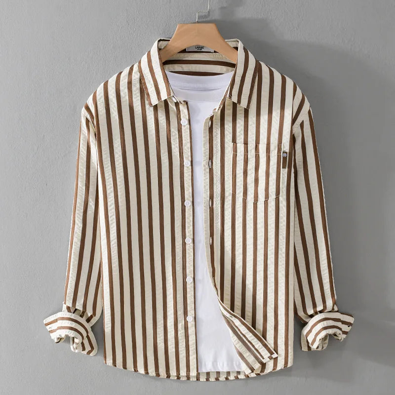 Elegante Mannen Overhemd Slim Fit