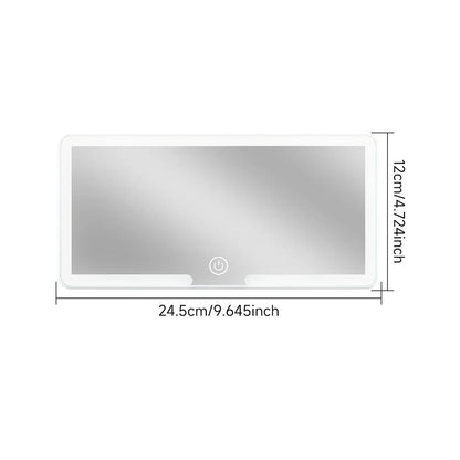 Verlichte Make-upspiegel voor Auto — 3 Lichtinstellingen LED Cosmeticaspiegel met Clip — Oplaadbaar Reisspiegel voor Zonwering en Thuisgebruik