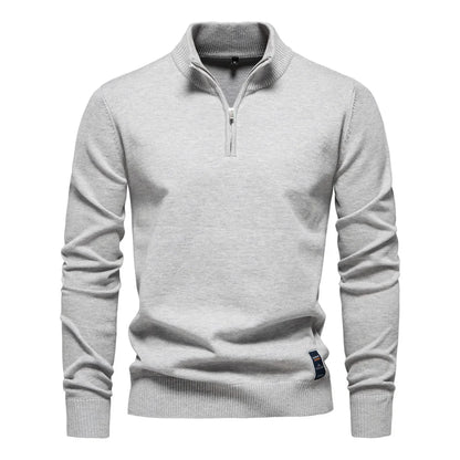 Heren Trui Quarter-Zip Comfortabel Klassieke Stijl Regular Fit